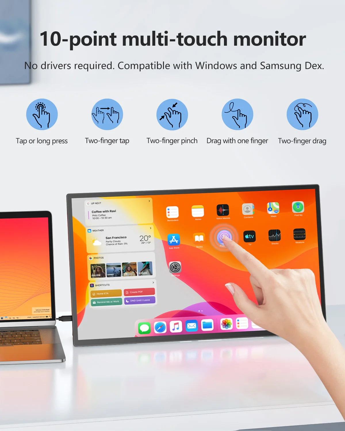 UPERFECT 21 Inch Touch Portable Monitor