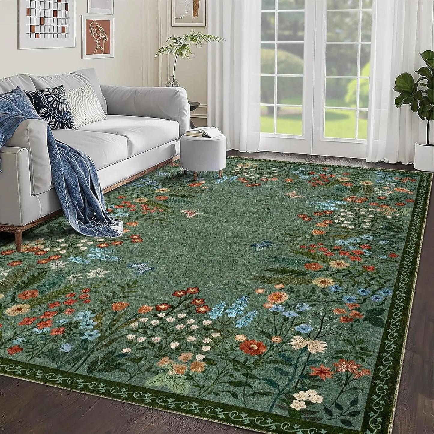 Floral Boho Washable Rugs For Any Space