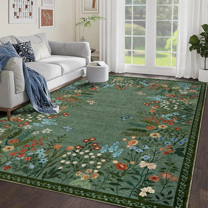 Floral Boho Washable Rugs For Any Space