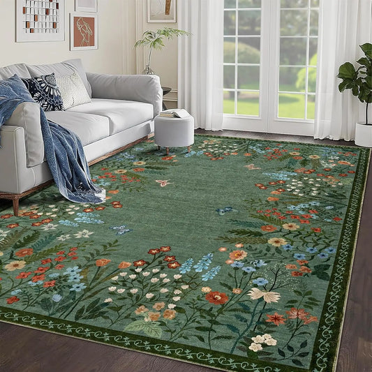 Floral Boho Washable Rugs For Any Space