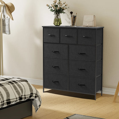 JHK Tall Wardrobe Chest With 9 Drawer