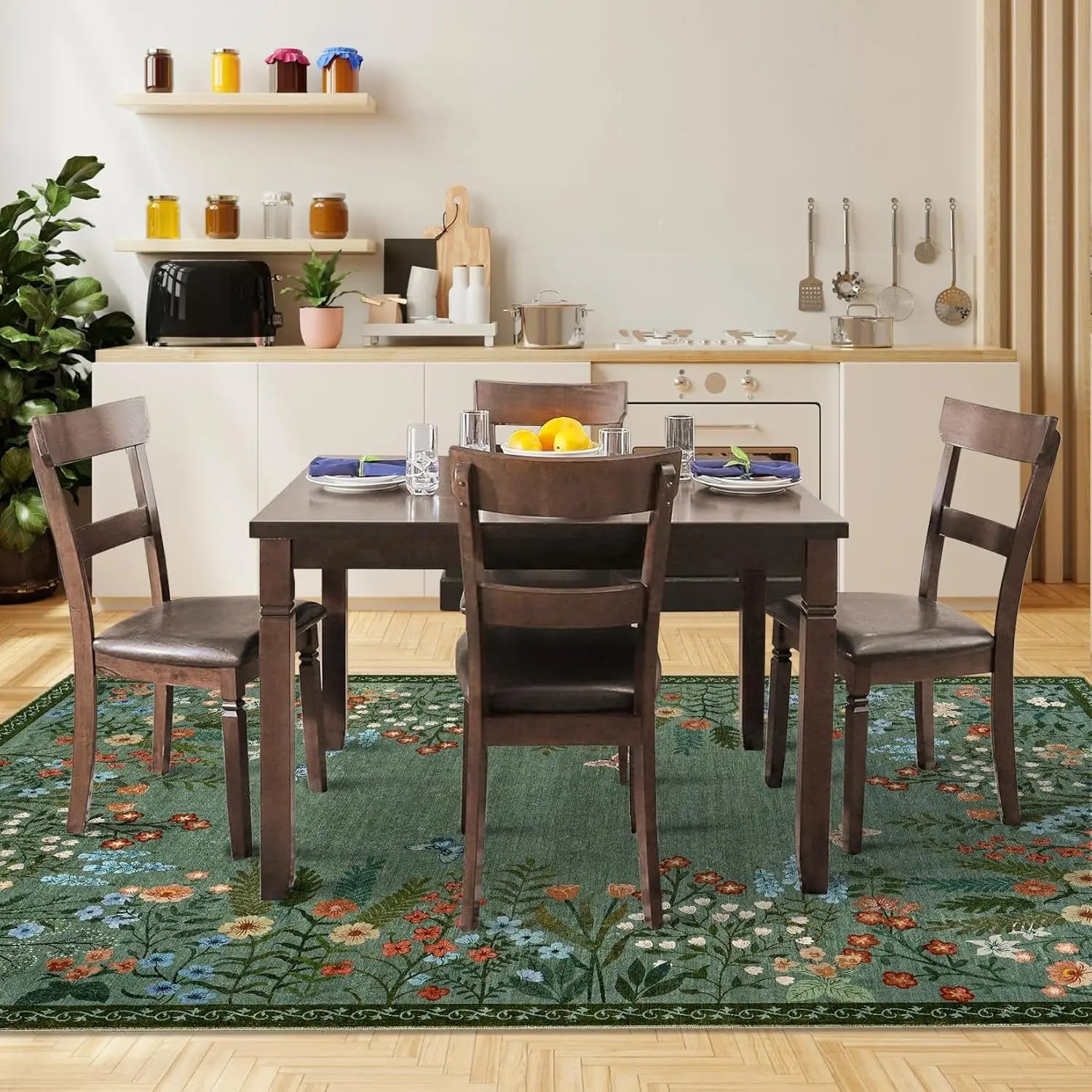 Floral Boho Washable Rugs For Any Space