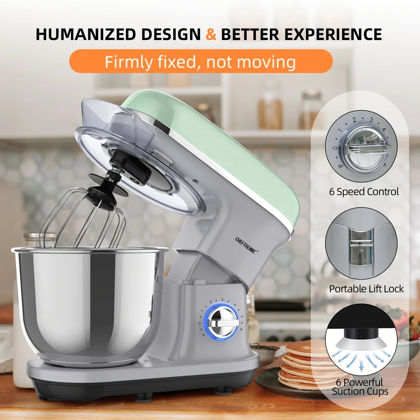 1pc CHEFTRONIC Stand Mixer, 5.5QT Tilt-Head
