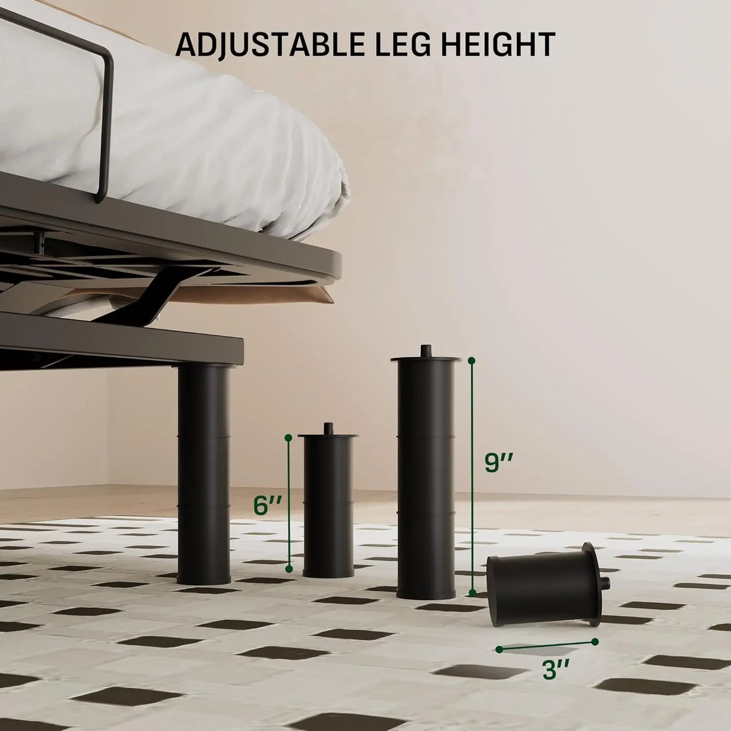 Adjustable Queen Bed Frame W/Dual Motor Remote