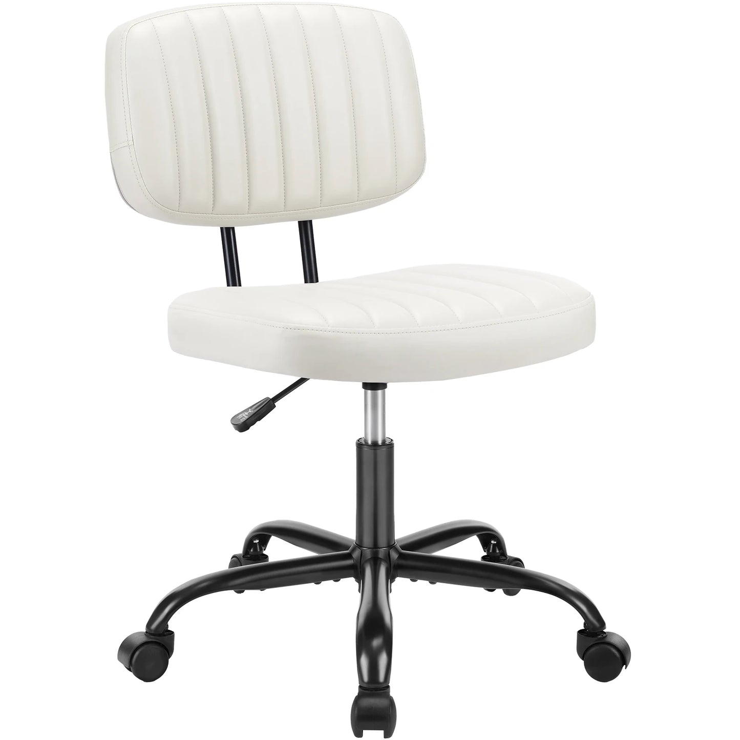 Armless Adjustable Computer Chair With 360° Swivel