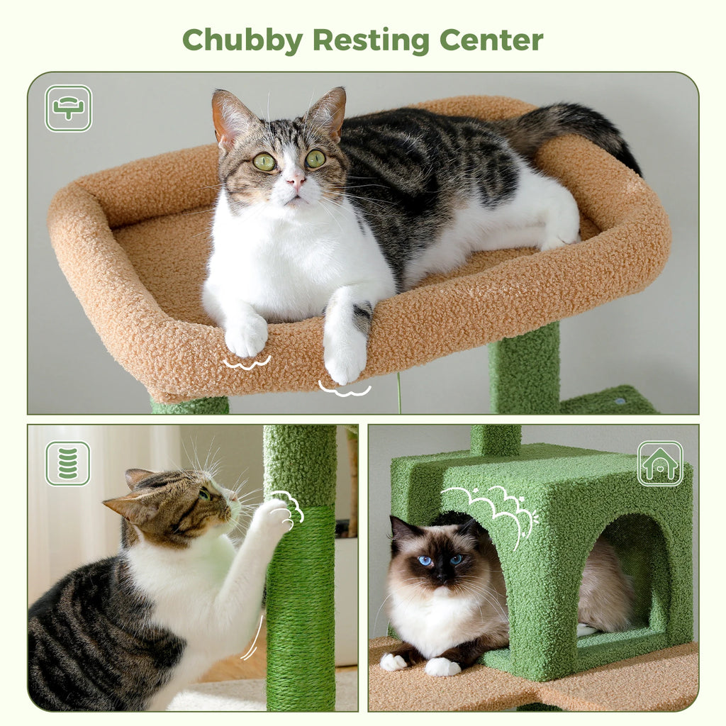 Cactus Cat Tree Tower For Large Cats