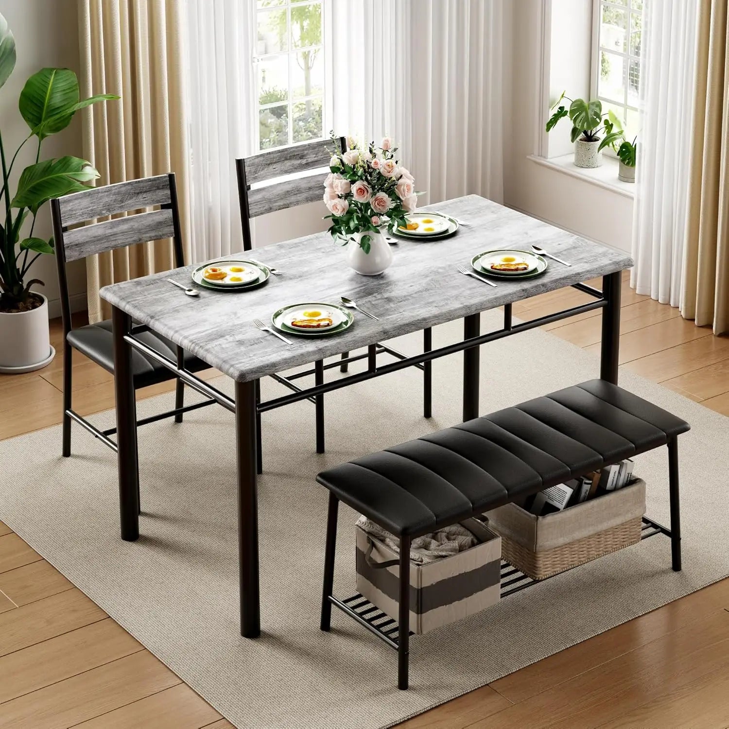 Kitchen Table & Chairs Set For Small Space