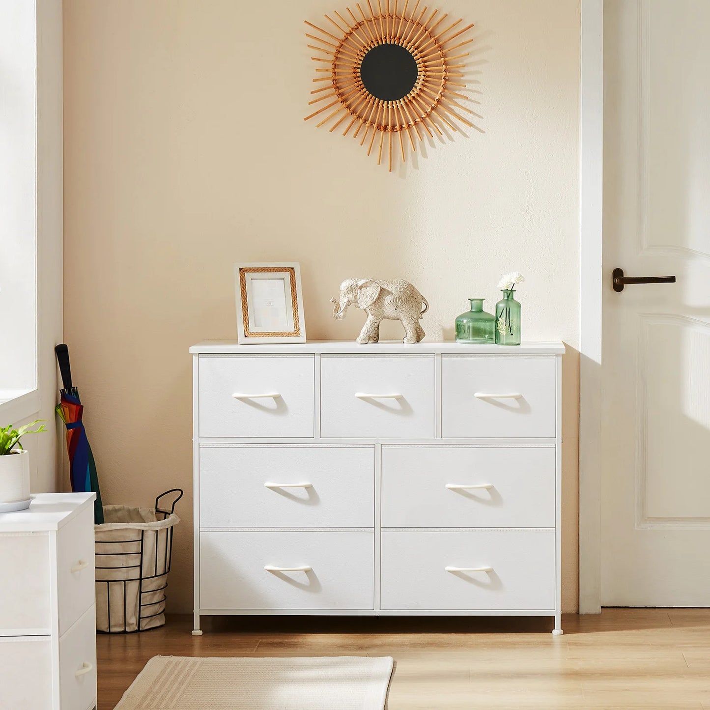 JHK Dresser With 7 Fabric Drawers Organizer