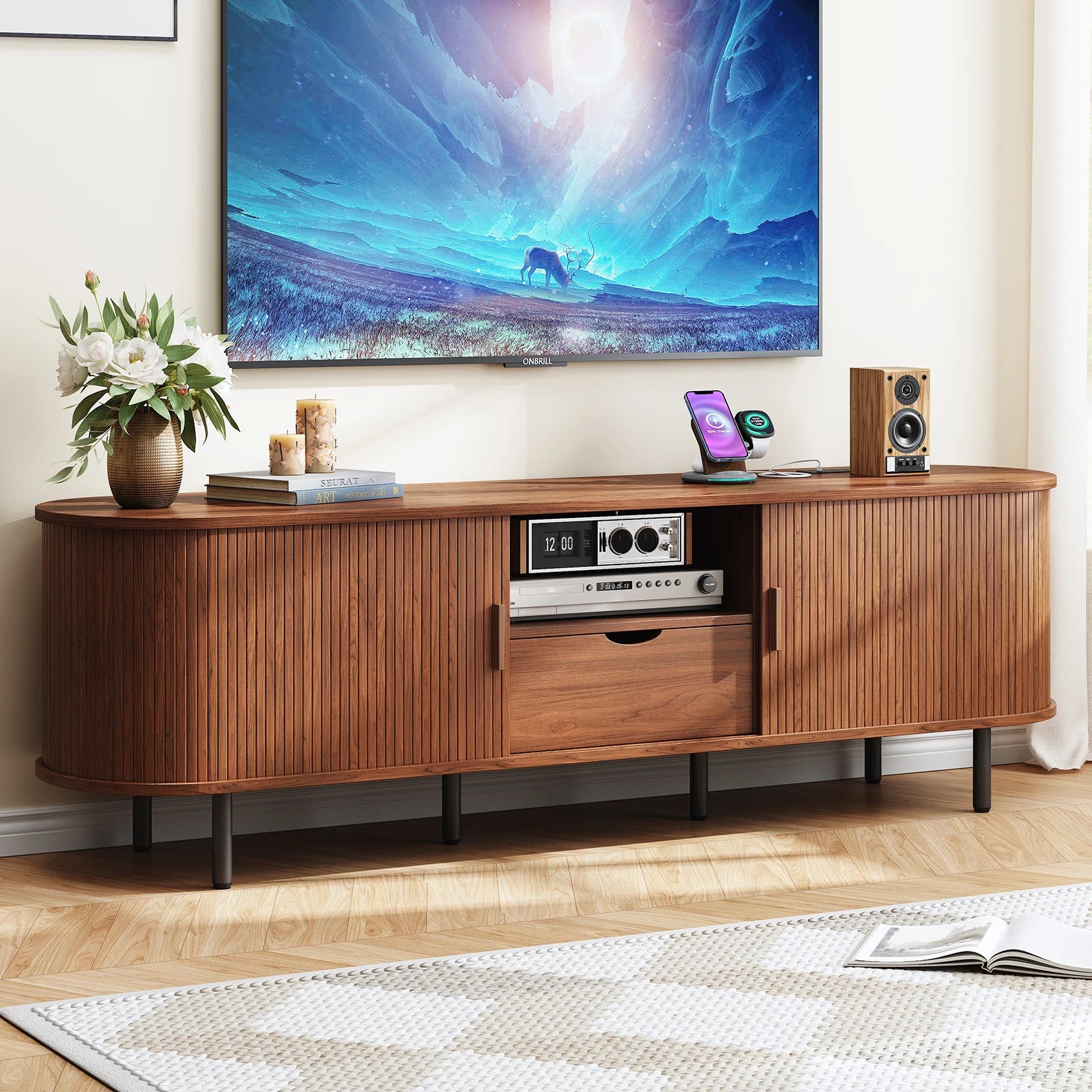 TV Console w/ Adjustable Shelves