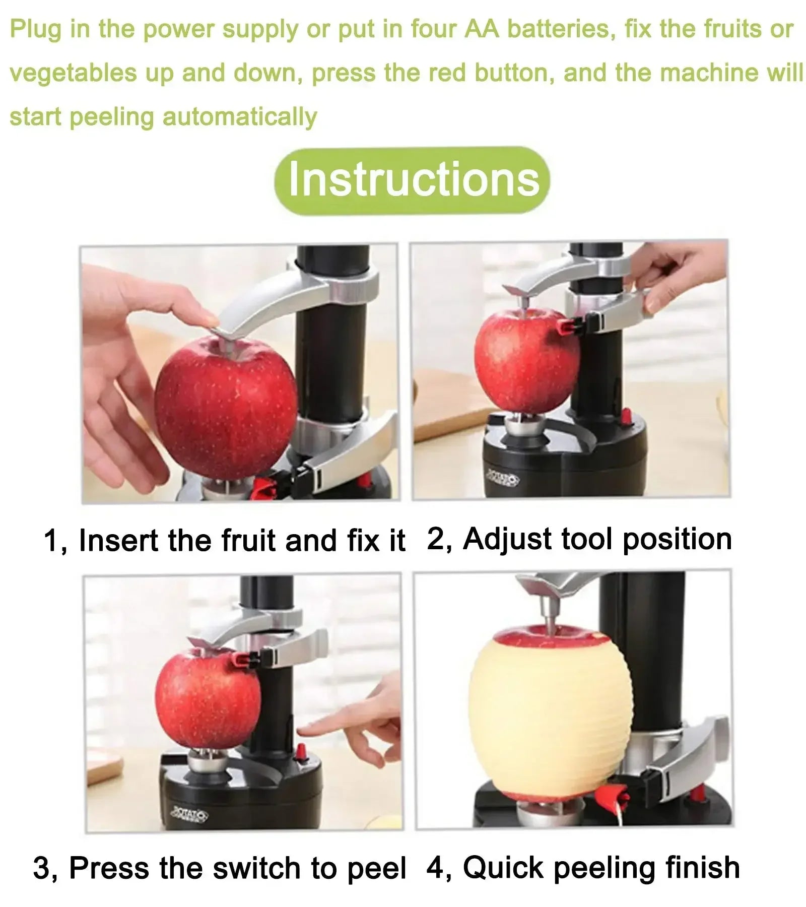 Electric Potato Peeler Automatic Apple Peeler