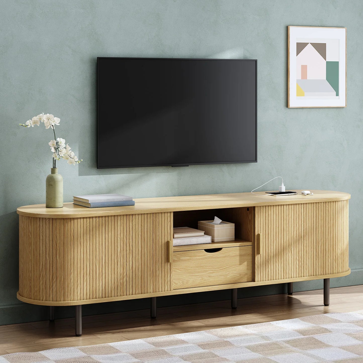 TV Console w/ Adjustable Shelves