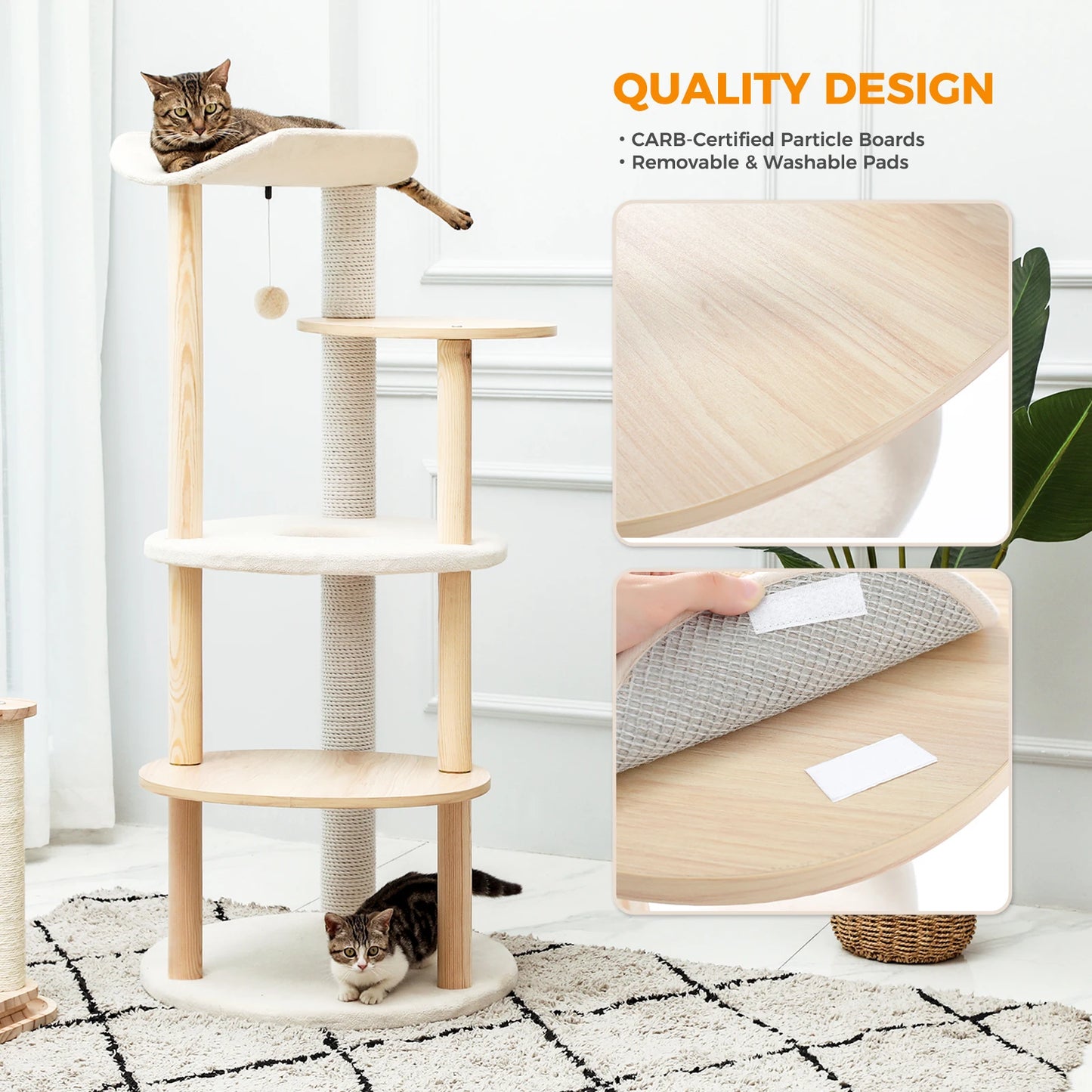 Modern Cat Tree Tower With Scratching Post