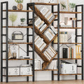 Triple 5 Tier Bookshelf 17 Display Shelves