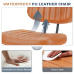 Armless Adjustable Computer Chair With 360° Swivel