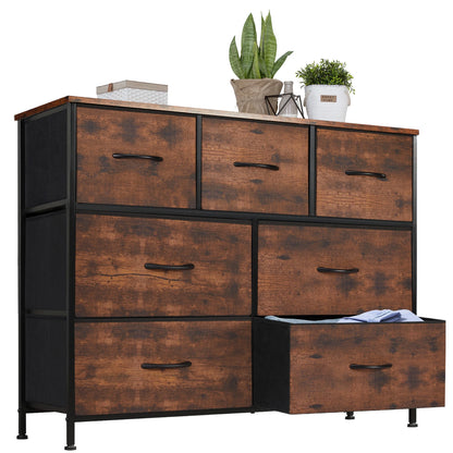 JHK Dresser With 7 Fabric Drawers Organizer