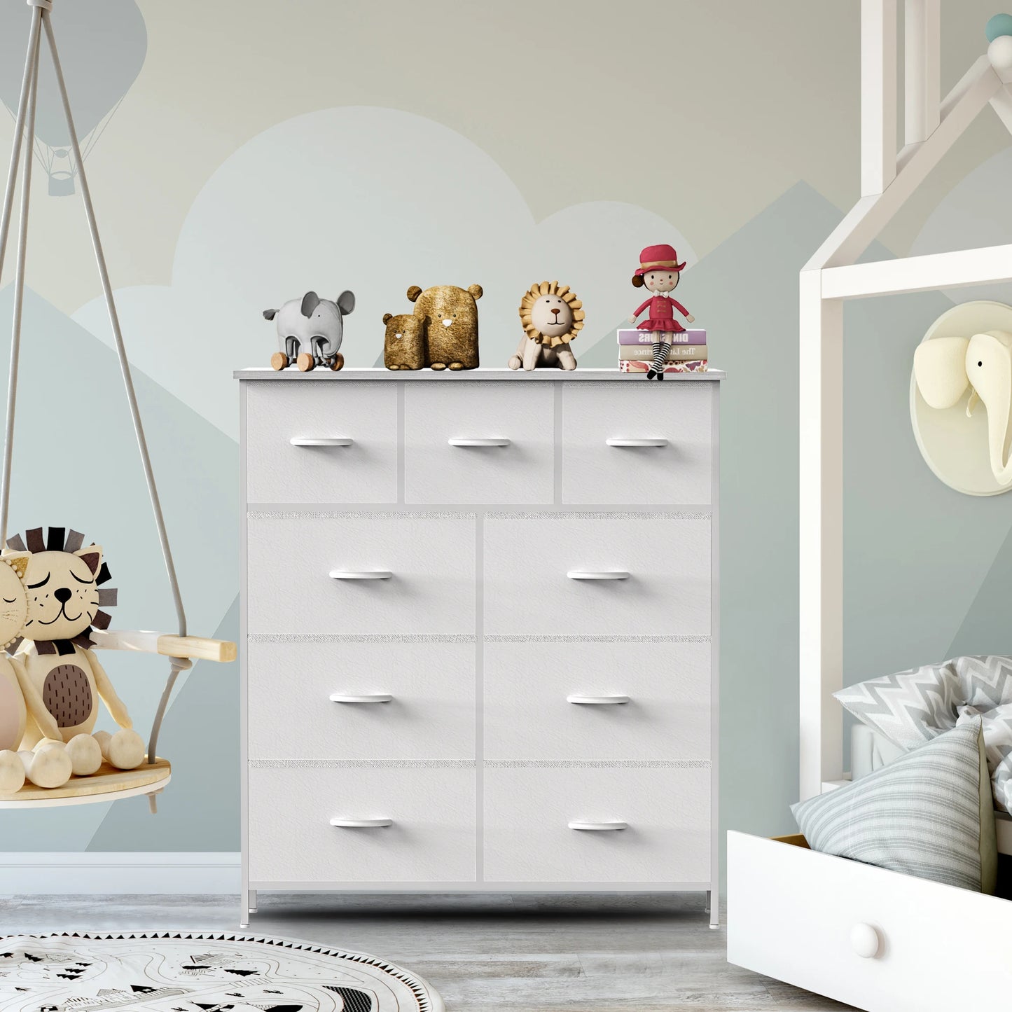 JHK Tall Wardrobe Chest With 9 Drawer