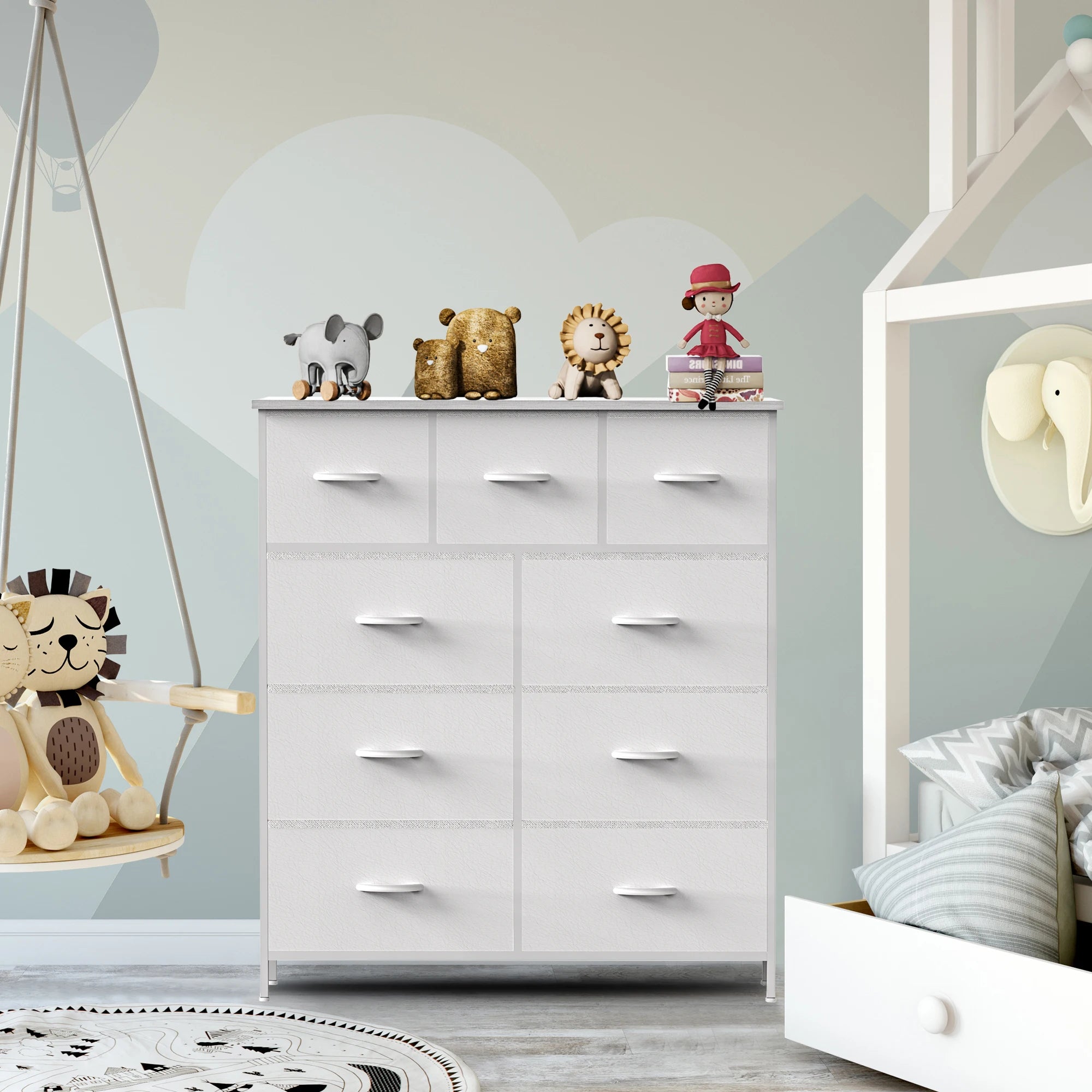 JHK Tall Wardrobe Chest With 9 Drawer