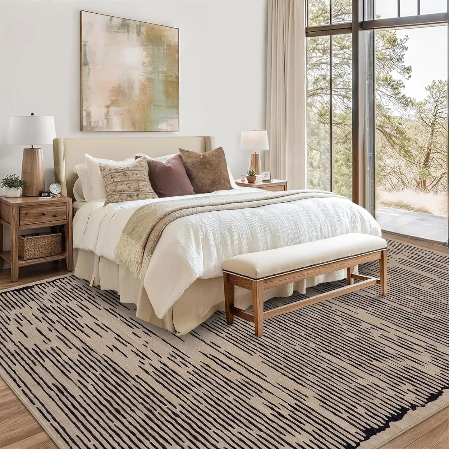 Modern Stripe Area Rug For Any Space