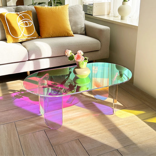 Colorful Acrylic Accent Coffee Table