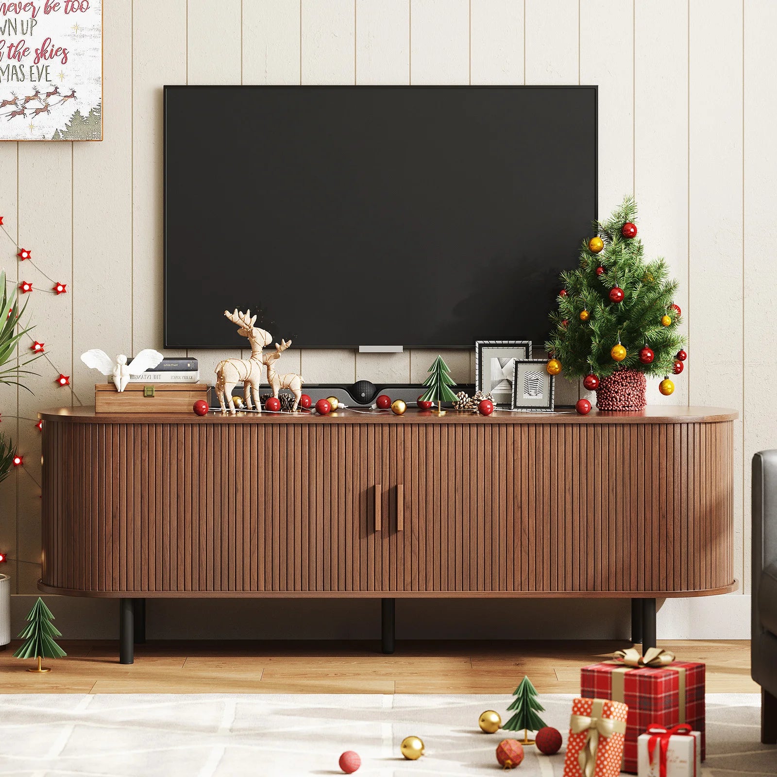 TV Console w/ Adjustable Shelves