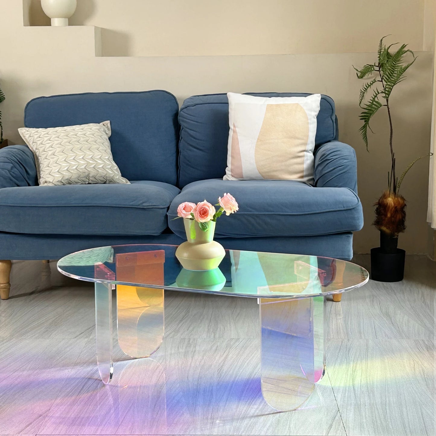 Colorful Acrylic Accent Coffee Table