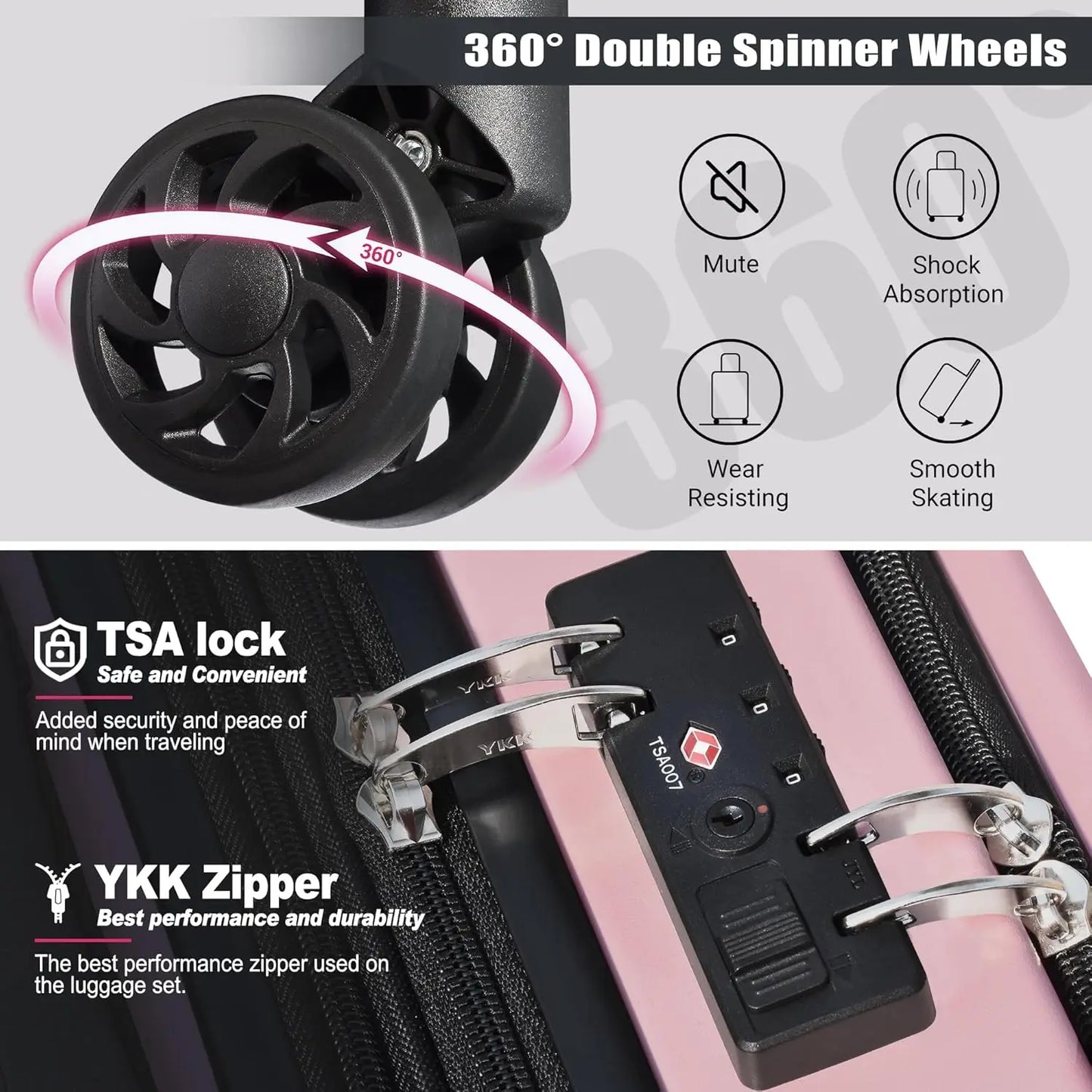 3-Piece Luggage Set Lightweight