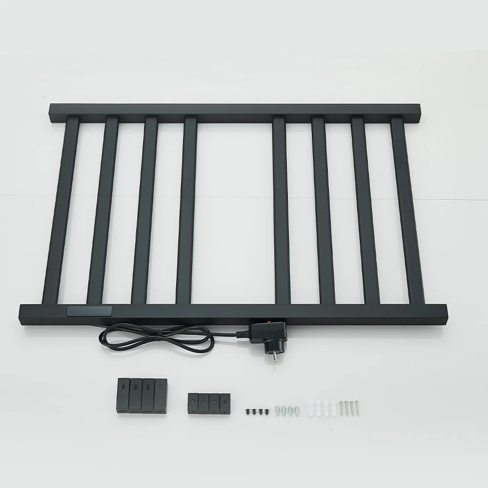 Black Bathroom Electric Heated Towel Rack