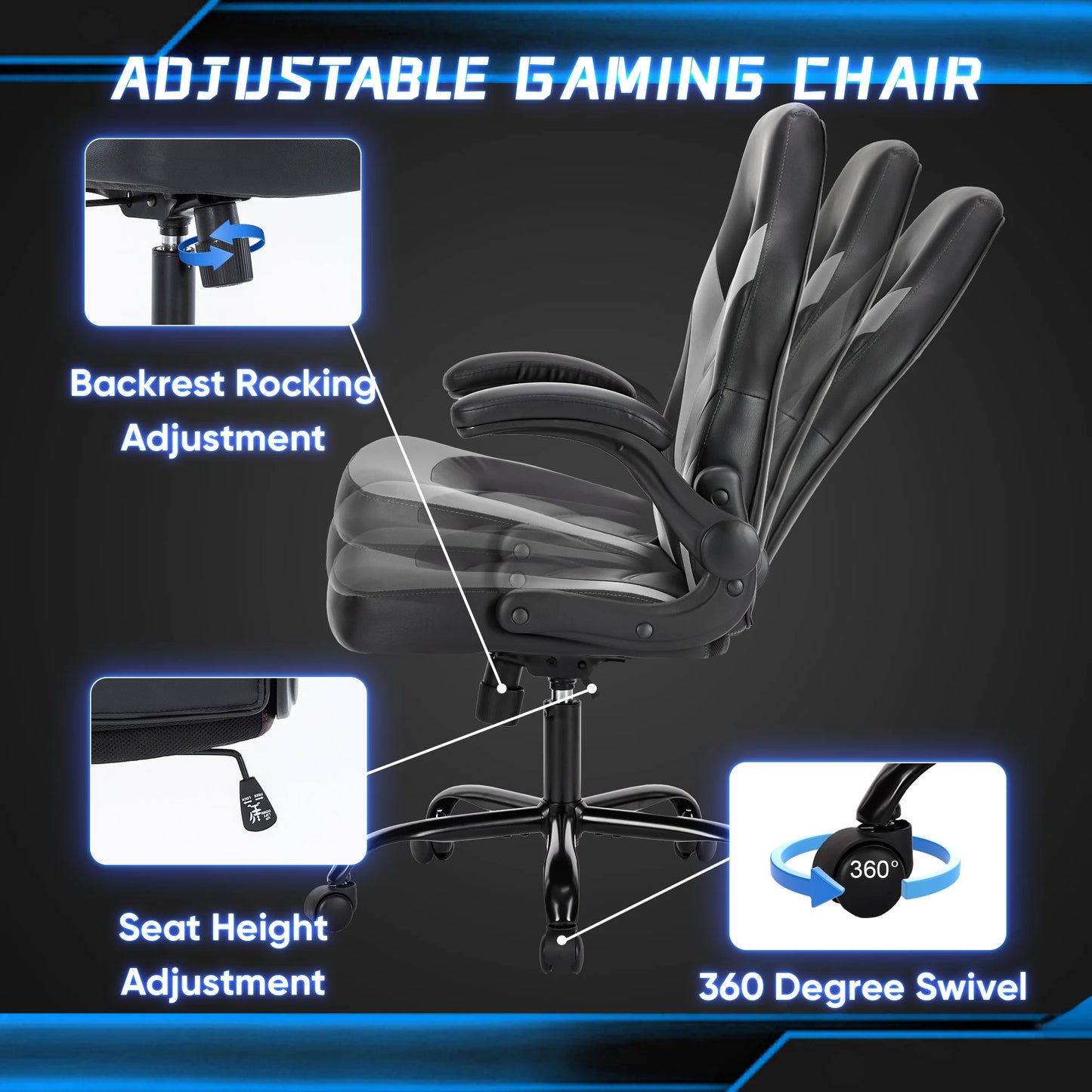 Adjustable Gaming Desk Chair
