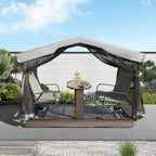 Domi 4-Seat Outdoor Glider Benches With Canopy