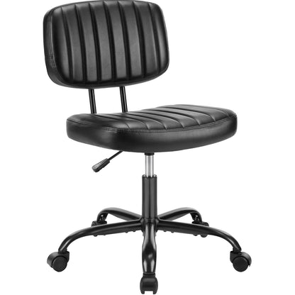 Armless Adjustable Computer Chair With 360° Swivel
