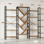 Triple 5 Tier Bookshelf 17 Display Shelves