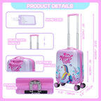 Pink Mermaid Kids Luggage Set