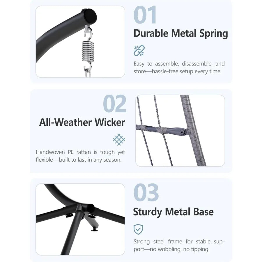 Outdoor/Indoor Hanging Egg Swing Chair