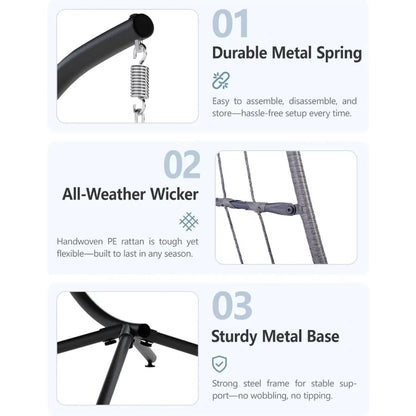 Outdoor/Indoor Hanging Egg Swing Chair