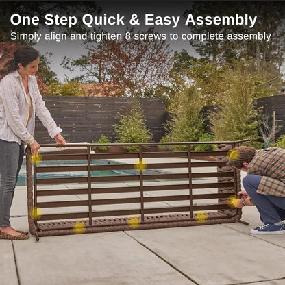 Patio Sofa Set With Two Round Coffee Table