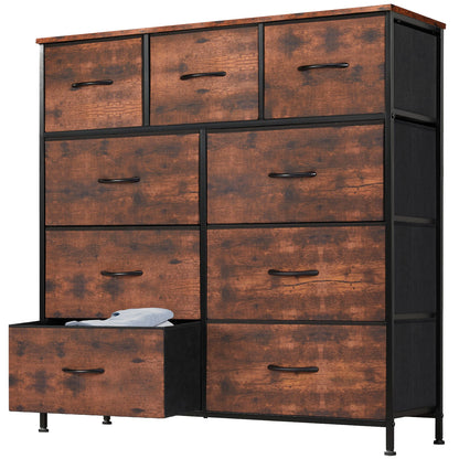 JHK Tall Wardrobe Chest With 9 Drawer
