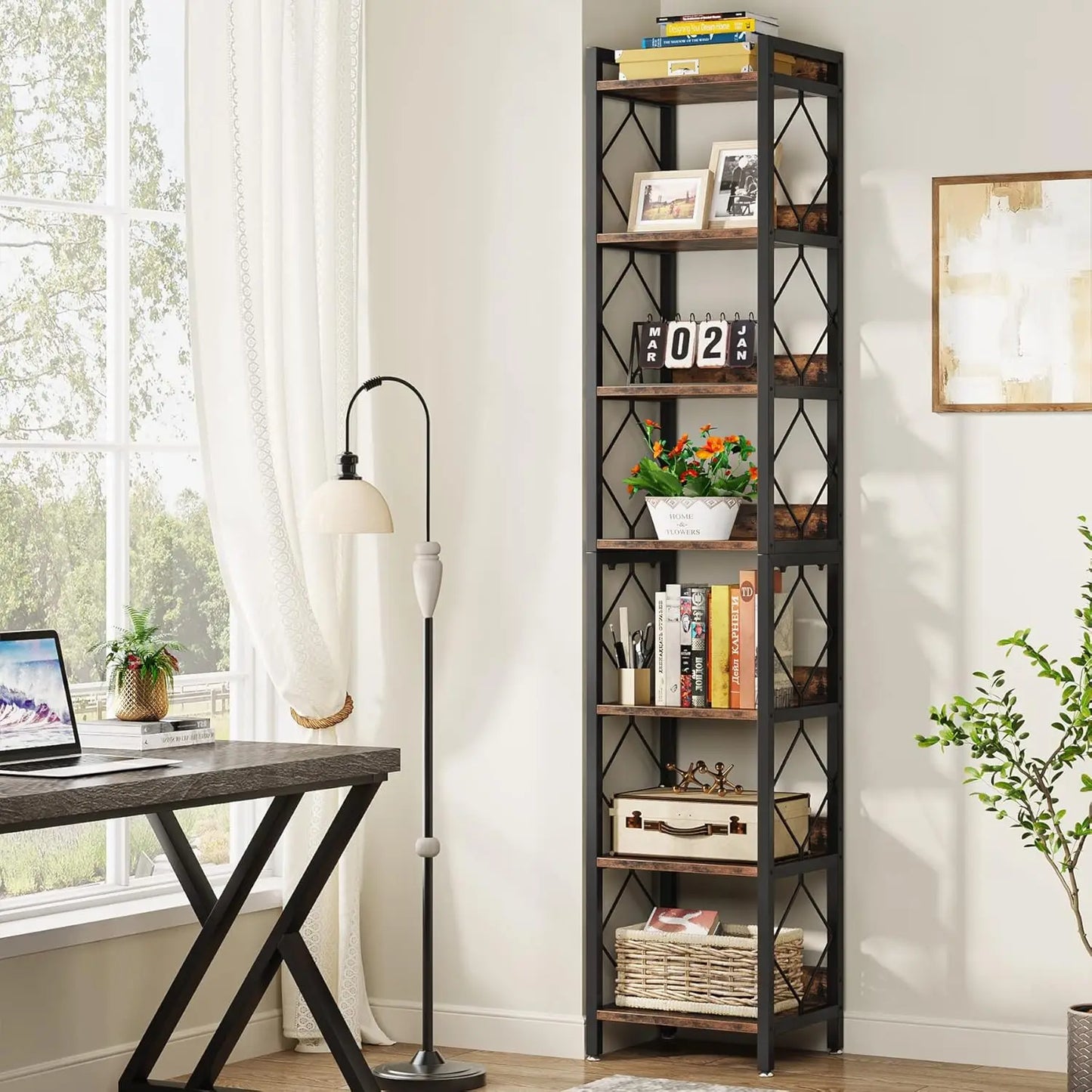 7 Tier Bookcase For Small Spaces