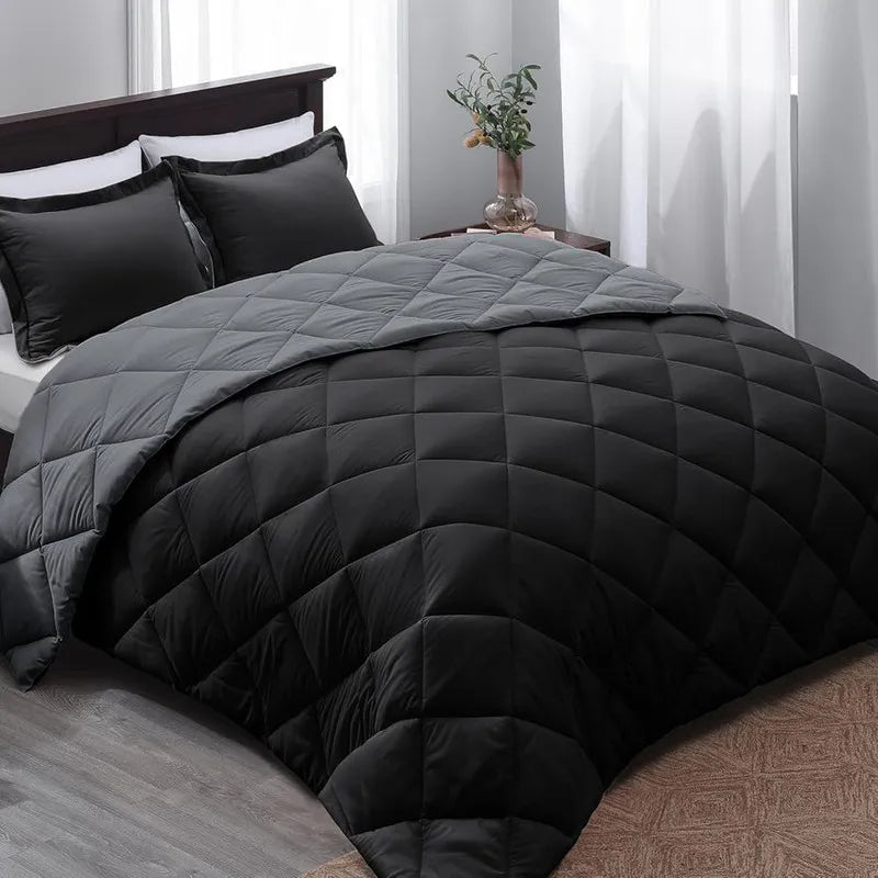 2/3pcs Reversible Queen/King Comforter Set